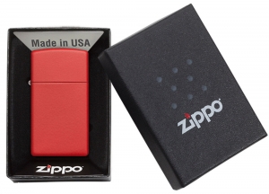 Зажигалка Zippo 1633 Slim Red Matte