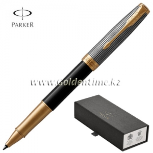 Ручка роллер Parker 'Sonnet' Chiselled Silver&Black 1931539