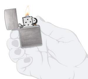 Зажигалка Zippo 28181 Reg Linen Weave Brushed Chrome