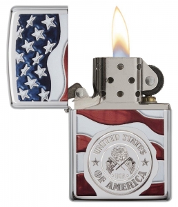 Зажигалка Zippo 29395 American Stamp on Flag