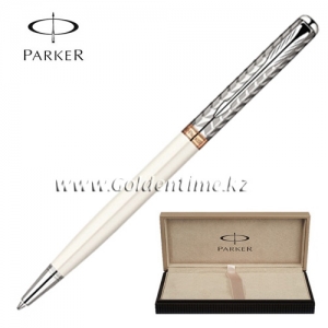 Ручка шариковая Parker 'Sonnet' Metal and Pearl Slim S0947350